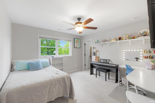 1004 Hathaway Rd, Fort Wayne, IN 46845 - carpeted bedroom featuring baseboards and a ceiling fan