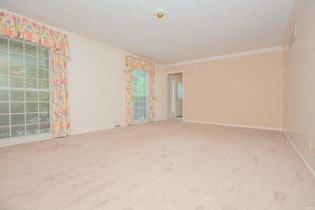 300 Springhaven Dr, Evansville, IN 47710 - carpeted empty room featuring crown molding and baseboards