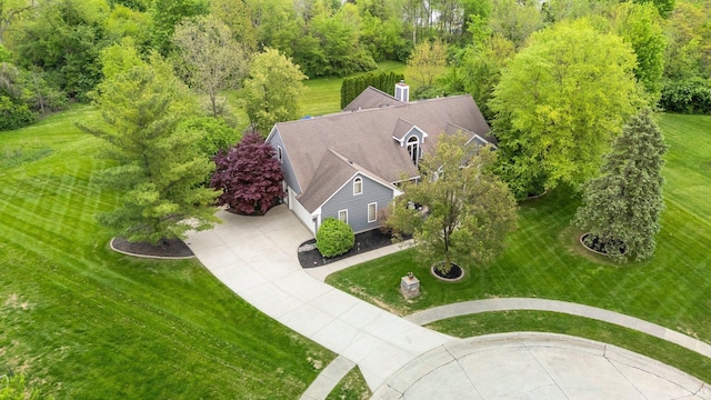 view from above of property