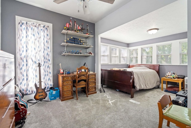 601 W Sycamore St, Kokomo, IN 46901 - bedroom with carpet floors and a ceiling fan