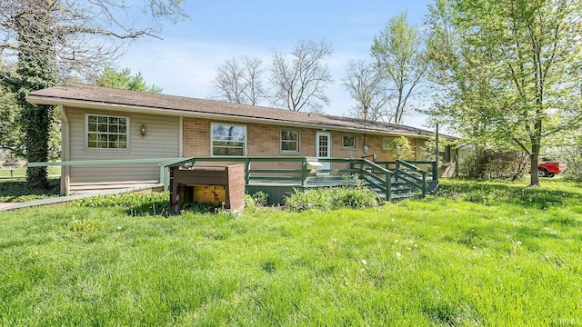 800 E 900 N, Decatur, IN 46733 - rear view of property with a deck and brick siding