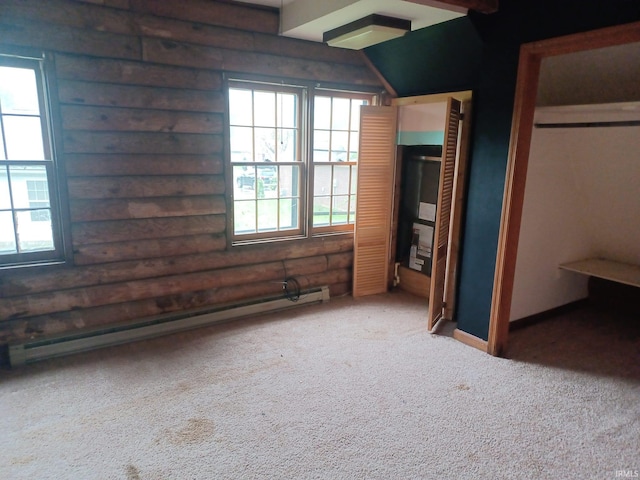 403 E Poplar St, Fort Branch, IN 47648 - unfurnished bedroom featuring carpet floors and a baseboard radiator