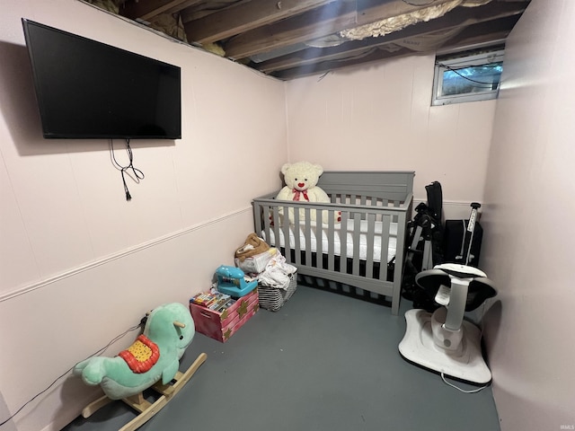 293 N 1100 E, Greentown, IN 46936 - bedroom featuring finished concrete flooring and a nursery area