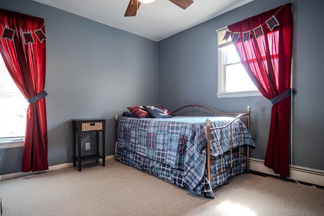 315 E Effie Mae St, North Webster, IN 46555 - bedroom featuring carpet flooring and a ceiling fan