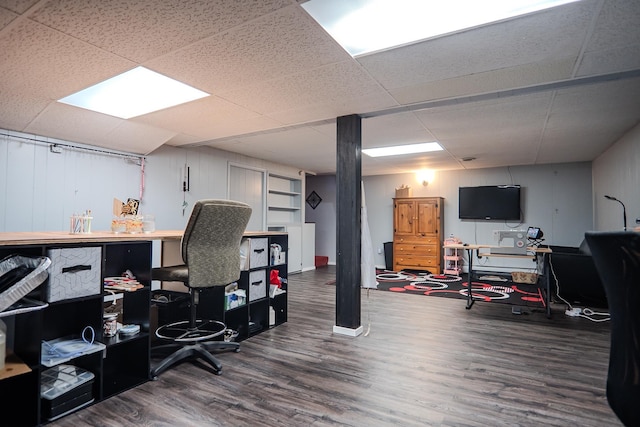 315 E Effie Mae St, North Webster, IN 46555 - home office featuring wood finished floors and a drop ceiling