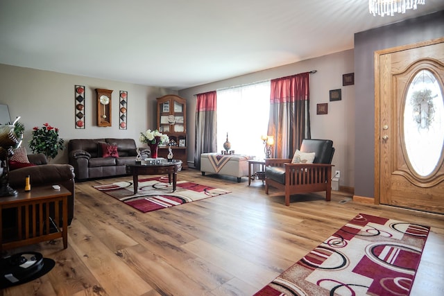 315 E Effie Mae St, North Webster, IN 46555 - living area featuring wood finished floors