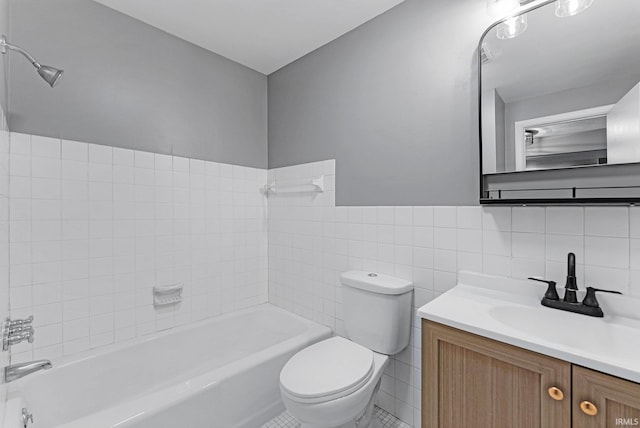 2937 Westbrook Dr Unit A-314, Fort Wayne, IN 46805 - full bath with toilet, tile walls, tub / shower combination, and vanity