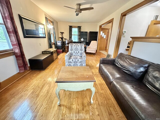 1655 Hinton Dr, Fort Wayne, IN 46808 - living area featuring ceiling fan and light wood-style flooring