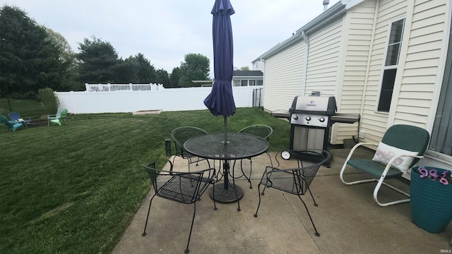 view of patio / terrace with area for grilling