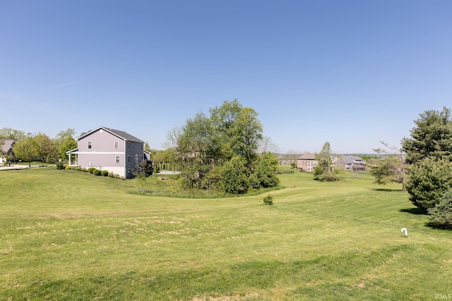 view of grassy yard