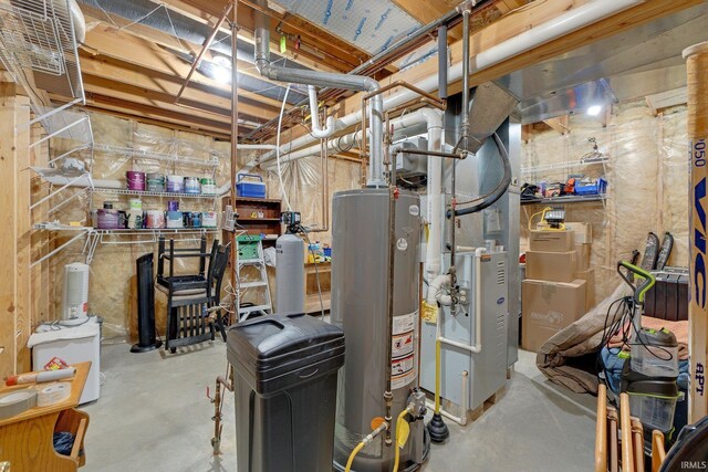 2102 Hunters Ct, Auburn, IN 46706 - utilities with gas water heater and heating unit