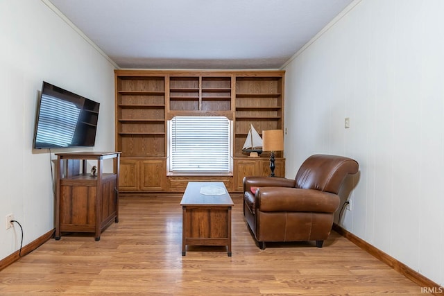 3721 W Maybury Mall, Bloomington, IN 47403 - sitting room featuring light wood-style floors, crown molding, and baseboards