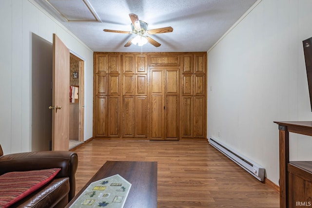 3721 W Maybury Mall, Bloomington, IN 47403 - entryway with a baseboard radiator, light wood finished floors, and ceiling fan