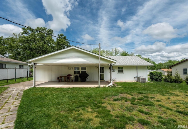 3721 W Maybury Mall, Bloomington, IN 47403 - back of property featuring central air condition unit and a patio
