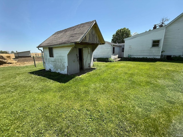 view of shed