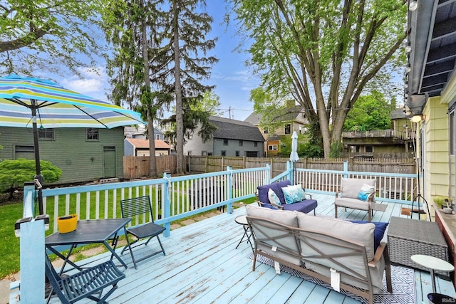 1021 W Wayne St, Fort Wayne, IN 46802 - deck featuring an outdoor hangout area