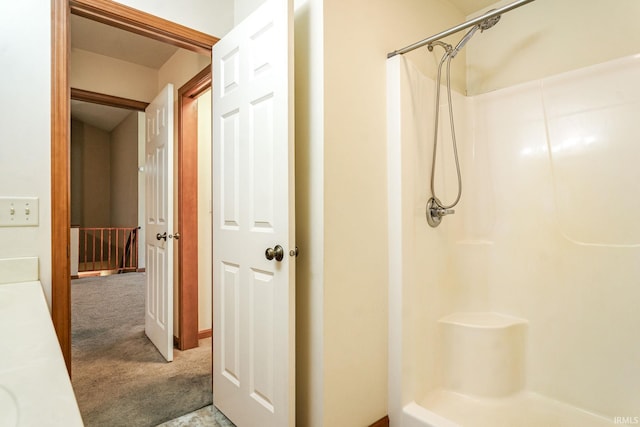 bathroom with a shower