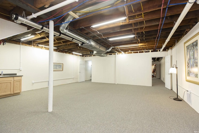 59000 Crumstown Hwy, North Liberty, IN 46554 - unfinished basement with carpet floors