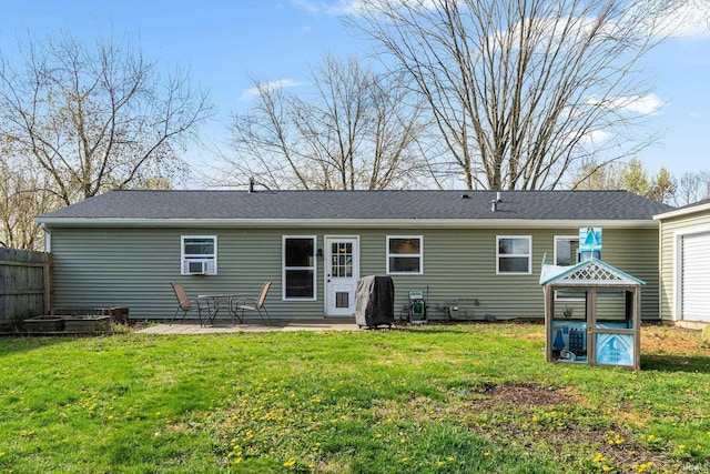 rear view of property with a patio