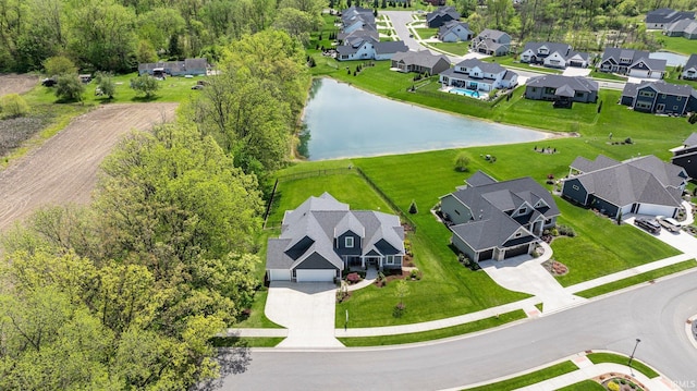 111 Big Rock Pass, Huntertown, IN 46748 - aerial view of residential area featuring a nearby body of water