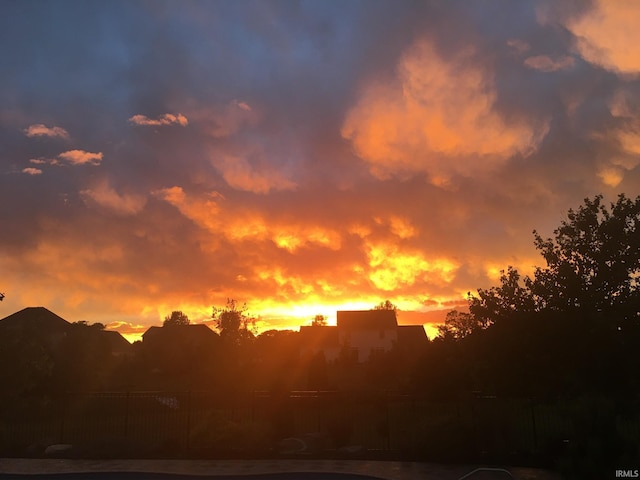 view of nature at dusk