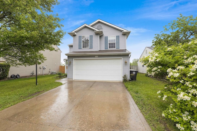 116 El Dorado Trl W, Fort Wayne, IN 46825 - traditional-style house with an attached garage, driveway, and a front lawn