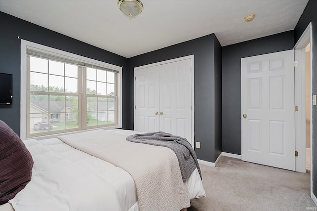 2507 Audri Ln, Kokomo, IN 46901 - bedroom featuring light carpet, a closet, and baseboards