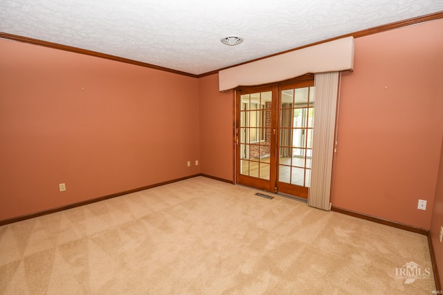4105 W Friar Dr, Muncie, IN 47304 - carpeted spare room with ornamental molding, a textured ceiling, and baseboards