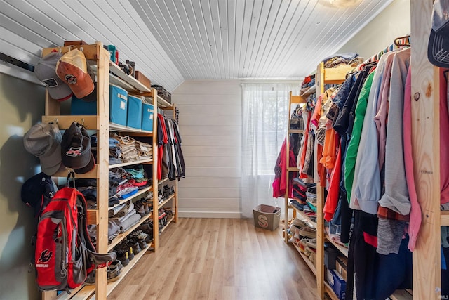 1134 N 14th St, Lafayette, IN 47904 - walk in closet featuring wood finished floors and lofted ceiling