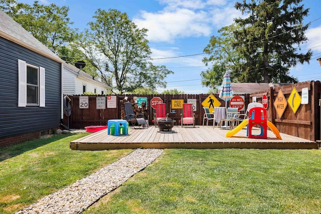 1134 N 14th St, Lafayette, IN 47904 - view of wooden terrace