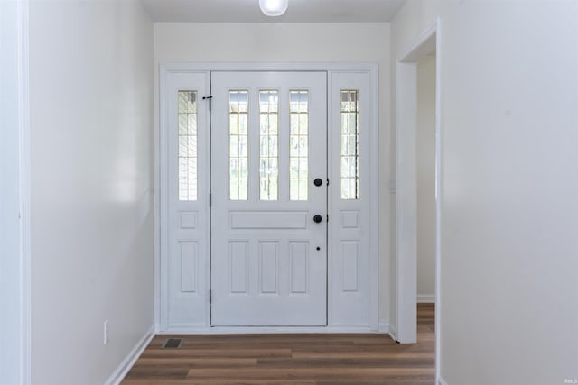 2375 N 110 W, Angola, IN 46703 - entryway featuring dark wood-style flooring and baseboards