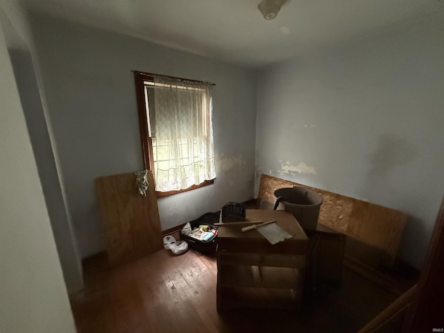 sitting room with wood finished floors