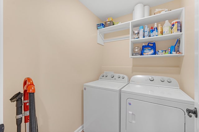 laundry room with separate washer and dryer