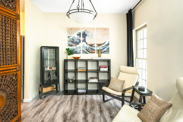 3630 E Tamarron Dr, Bloomington, IN 47408 - sitting room featuring wood finished floors and baseboards