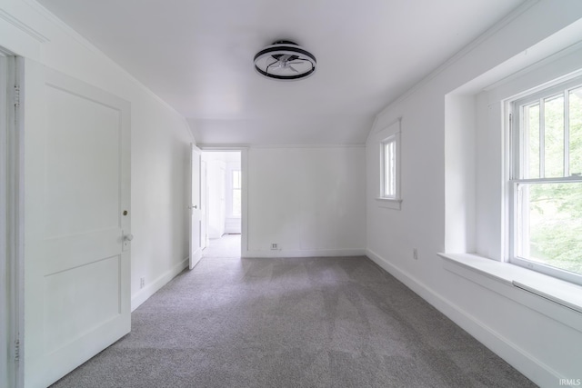 carpeted empty room featuring healthy amount of natural light and baseboards