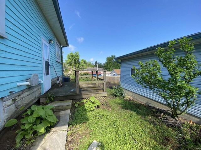 1107 S St, Bedford, IN 47421 - view of yard with a deck and fence