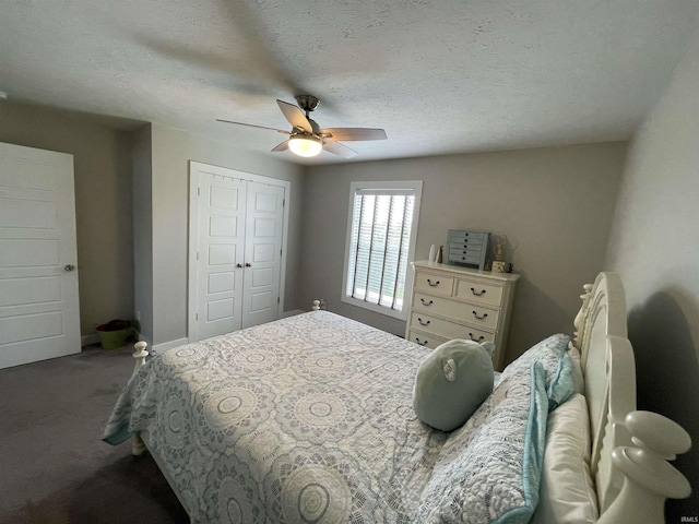 2327 Jamaica Ct, Evansville, IN 47725 - carpeted bedroom featuring a closet, a ceiling fan, and baseboards