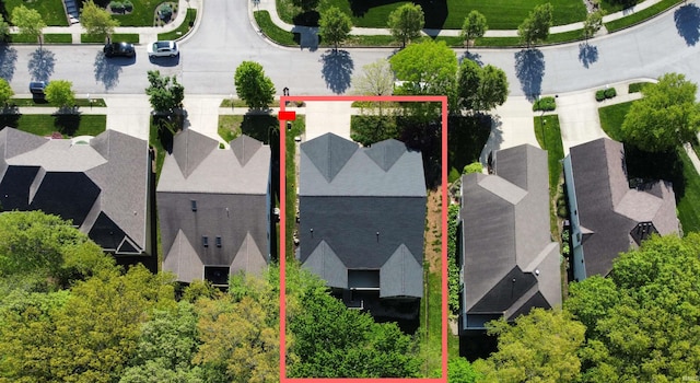aerial view of residential area