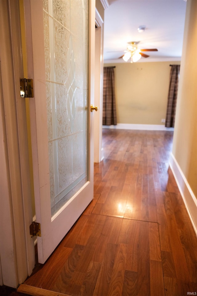 281 Dayton Rd, Dayton, IN 47941 - hallway featuring wood finished floors and baseboards
