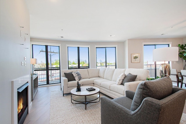 1740301W S Bend Ave, South Bend, IN 46637 - living area featuring wood finished floors and a premium fireplace