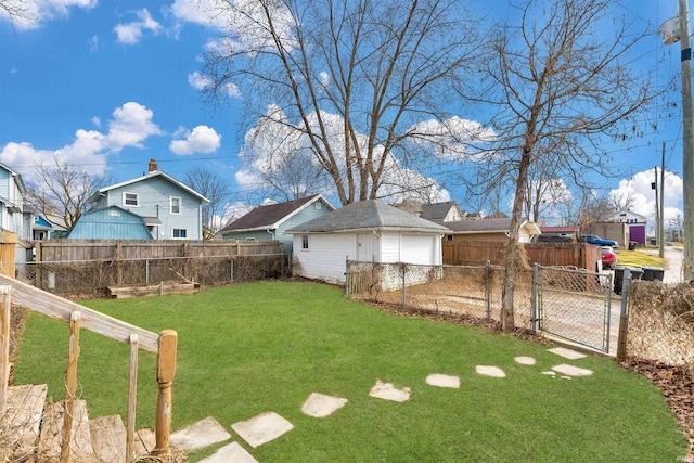 1820 Saint Marys Ave, Fort Wayne, IN 46808 - view of yard with a garage and a gate