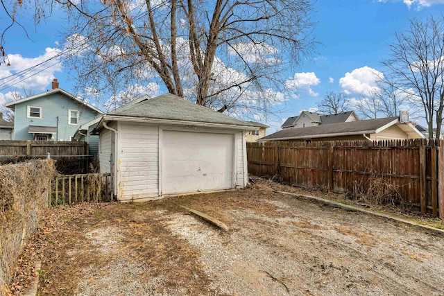 1820 Saint Marys Ave, Fort Wayne, IN 46808 - detached garage featuring fence and dirt driveway