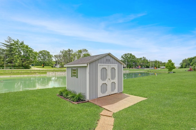 5849 Porterfield Dr, Evansville, IN 47711 - view of shed featuring a water view