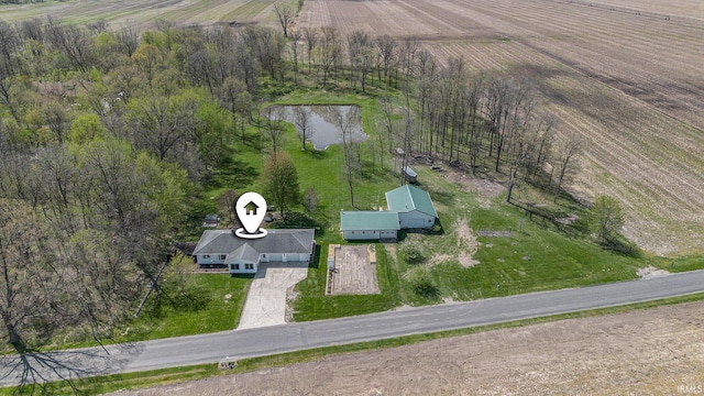 view of rural area with a nearby body of water