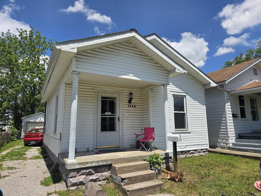 view of front of home with a porch