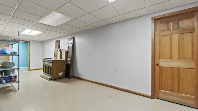 finished basement with baseboards