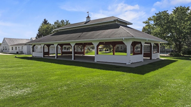 view of home's community featuring a gazebo and a lawn