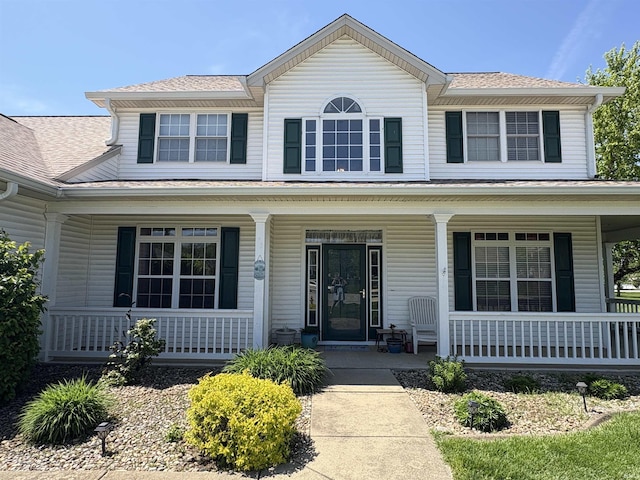 1804 Canyon Creek Dr, Lafayette, IN 47909 - view of front facade featuring a porch and roof with shingles
