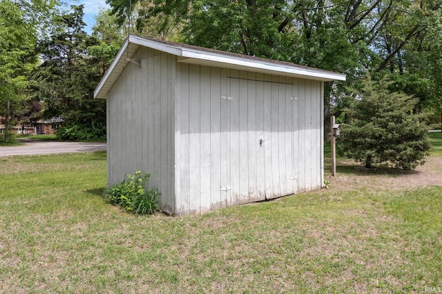 view of shed