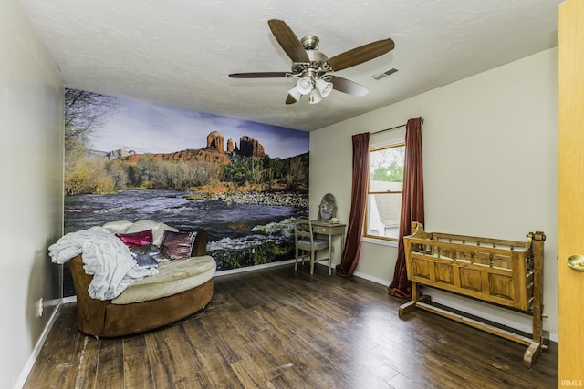 11009 S County Road 300 W, Muncie, IN 47302 - living area with wood finished floors, baseboards, and ceiling fan